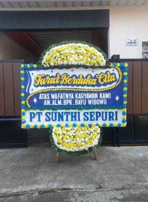 Papan Bunga Duka di Brebes